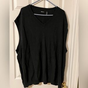 Claiborne Big and Tall Size 4XLT Charcoal Grey Sweater Vest